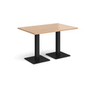 Brescia Rectangular Dining Table With Flat Square Base - Beech - NWOF