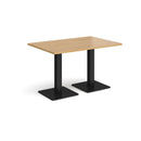Brescia Rectangular Dining Table With Flat Square Base - Oak - NWOF