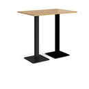 Brescia Rectangular Poseur Table With Flat Square Base - Oak - NWOF