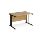 Maestro 25 800mm Deep Straight Desk With Cantilever Leg - Oak - NWOF