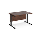 Maestro 25 800mm Deep Straight Desk With Cantilever Leg - Walnut - NWOF