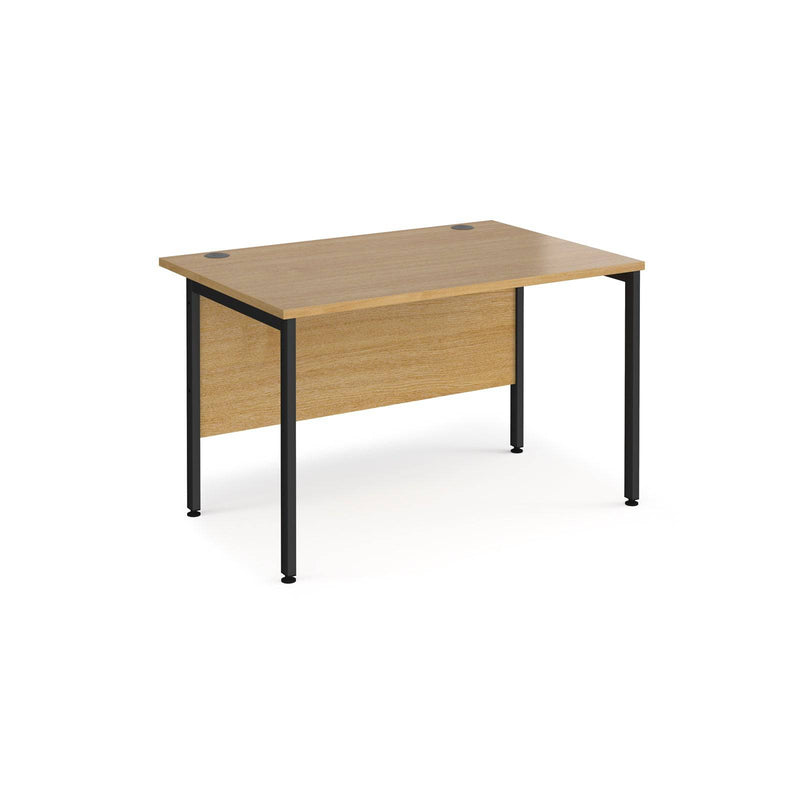 Maestro 25 800mm Deep Straight Desk With H-Frame Leg - Oak - NWOF