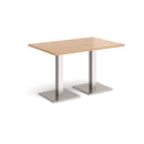 Brescia Rectangular Dining Table With Flat Square Base - Beech - NWOF