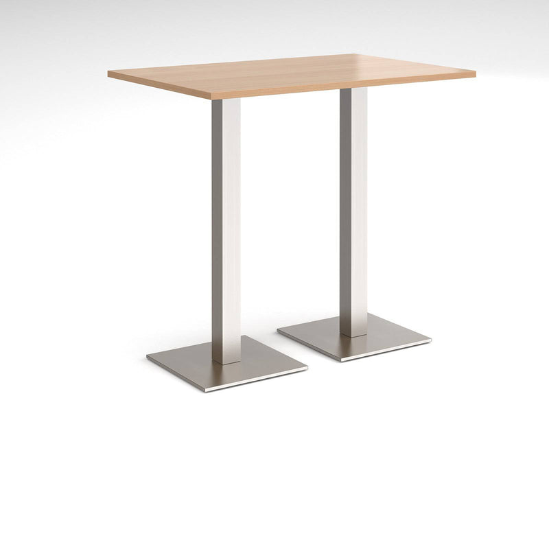 Brescia Rectangular Poseur Table With Flat Square Base - Beech - NWOF