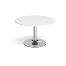Trumpet Base Circular Meeting Table - White - NWOF