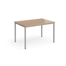 Flexi 25 Rectangular Table With Silver Frame - Beech - NWOF