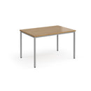 Flexi 25 Rectangular Table With Silver Frame - Oak - NWOF