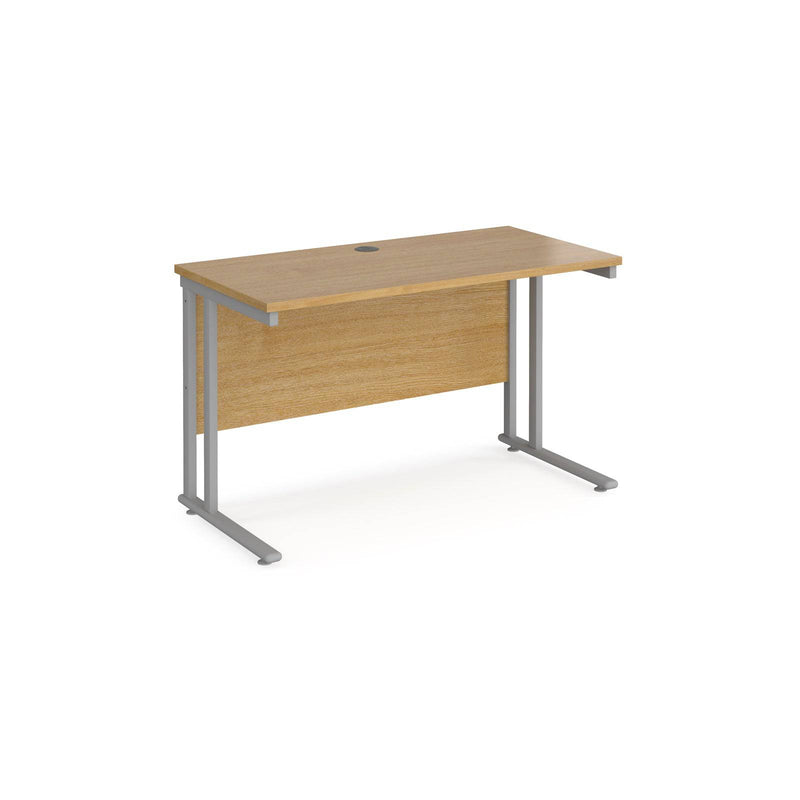 Maestro 25 600mm Deep Straight Desk With Cantilever Leg - Oak - NWOF