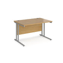 Maestro 25 800mm Deep Straight Desk With Cantilever Leg - Oak - NWOF