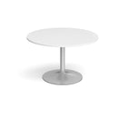 Trumpet Base Circular Meeting Table - White - NWOF