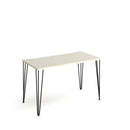 Tikal Straight Desk With Hairpin Legs - White - NWOF