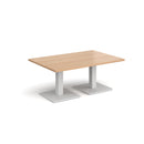 Brescia Rectangular Coffee Table With Flat Square Base - Beech - NWOF