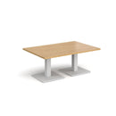 Brescia Rectangular Coffee Table With Flat Square Base - Oak - NWOF