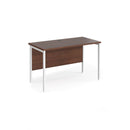 Maestro 25 600mm Deep Straight Desk With H-Frame Leg - Walnut - NWOF