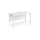 Maestro 25 600mm Deep Straight Desk With H-Frame Leg - White - NWOF