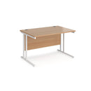 Maestro 25 800mm Deep Straight Desk With Cantilever Leg - Beech - NWOF