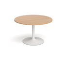 Trumpet Base Circular Meeting Table - Beech - NWOF