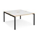 Adapt Back to Back Desks 800mm Deep - White/Oak - NWOF