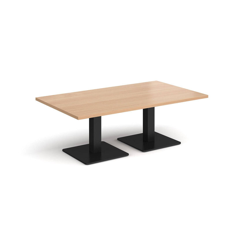 Brescia Rectangular Coffee Table With Flat Square Base - Beech - NWOF