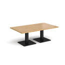 Brescia Rectangular Coffee Table With Flat Square Base - Oak - NWOF