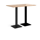 Brescia Rectangular Poseur Table With Flat Square Base - Beech - NWOF