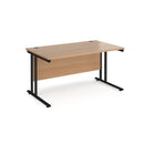 Maestro 25 800mm Deep Straight Desk With Cantilever Leg - Beech - NWOF
