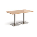 Brescia Rectangular Dining Table With Flat Square Base - Beech - NWOF