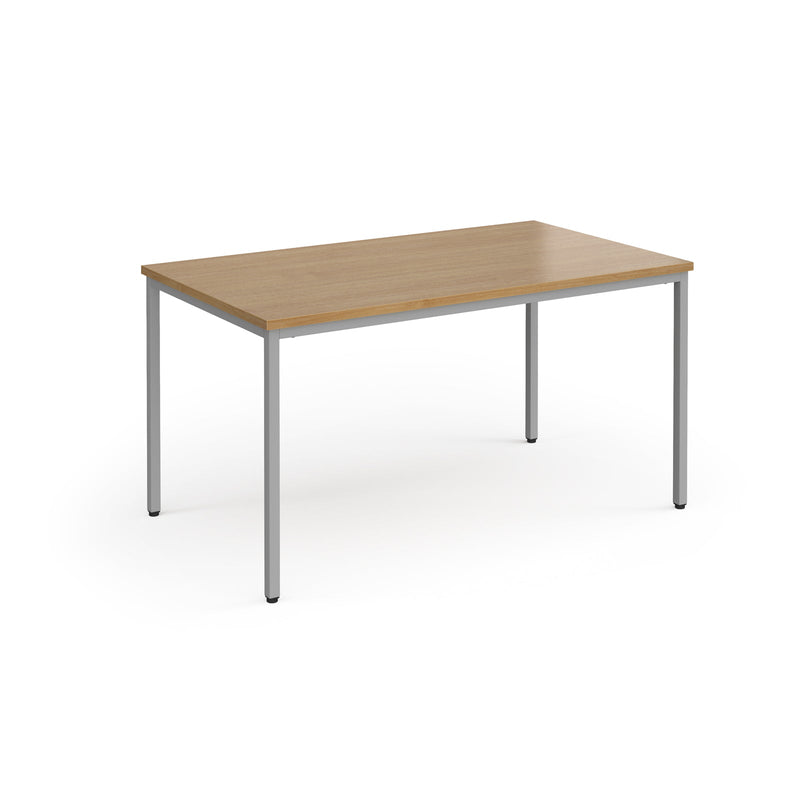 Flexi 25 Rectangular Table With Silver Frame - Oak - NWOF