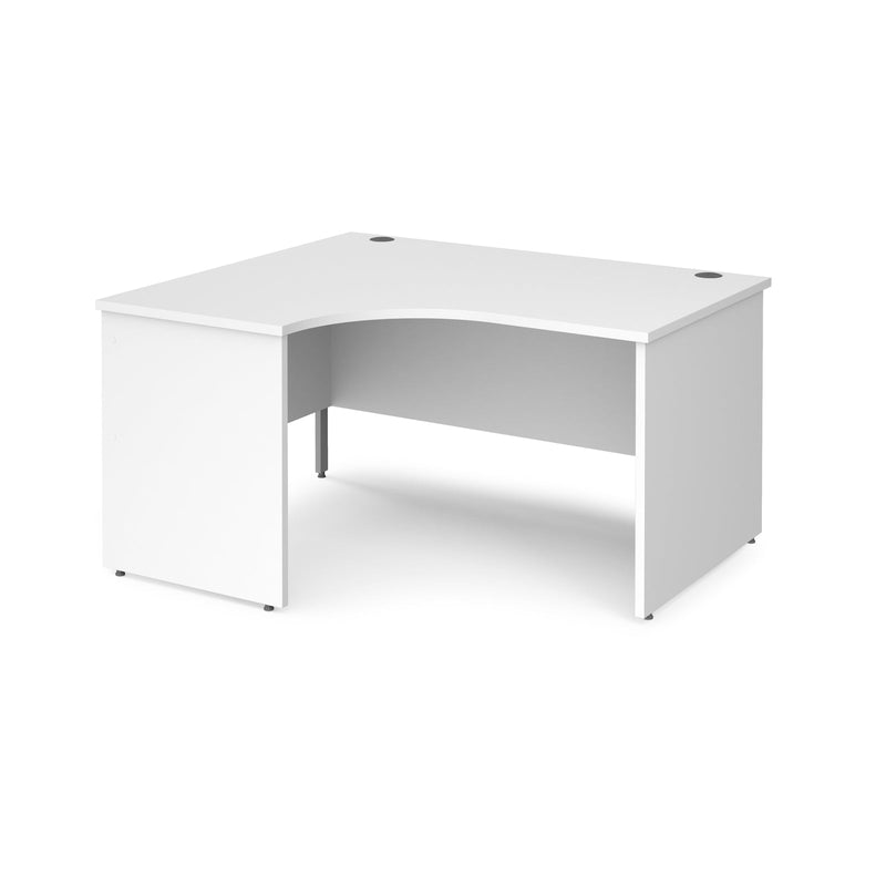 Maestro 25 Ergonomic Desk With Panel End Leg - White - NWOF