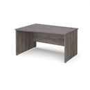 Maestro 25 Wave Desk With Panel End Leg - Grey Oak - NWOF