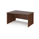 Maestro 25 Wave Desk With Panel End Leg - Walnut - NWOF