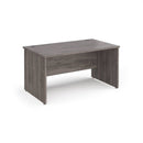 Maestro 25 800mm Deep Straight Desk With Panel End Leg - Grey Oak - NWOF