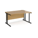 Maestro 25 Wave Desk With Cantilever Leg - Oak - NWOF