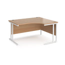 Maestro 25 Ergonomic Desk With Cantilever Leg - Beech - NWOF