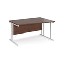 Maestro 25 Wave Desk With Cantilever Leg - Walnut - NWOF