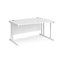 Maestro 25 Wave Desk With Cantilever Leg - White - NWOF