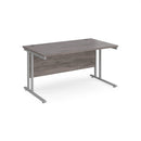 Maestro 25 800mm Deep Straight Desk With Cantilever Leg - Grey Oak - NWOF