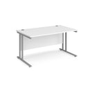 Maestro 25 800mm Deep Straight Desk With Cantilever Leg - White - NWOF