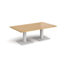 Brescia Rectangular Coffee Table With Flat Square Base - Oak - NWOF