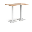 Brescia Rectangular Poseur Table With Flat Square Base - Beech - NWOF