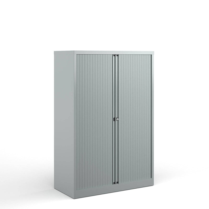 Bisley Systems Tambour Cupboard - Silver - NWOF