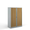 Bisley Systems Tambour Cupboard - Silver/Beech - NWOF