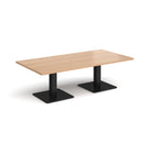 Brescia Rectangular Coffee Table With Flat Square Base - Beech - NWOF