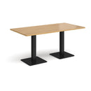 Brescia Rectangular Dining Table With Flat Square Base - Oak - NWOF
