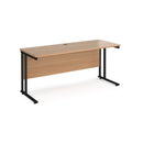 Maestro 25 600mm Deep Straight Desk With Cantilever Leg - Beech - NWOF