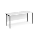 Maestro 25 600mm Deep Straight Desk With H-Frame Leg - White - NWOF