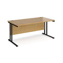 Maestro 25 800mm Deep Straight Desk With Cantilever Leg - Oak - NWOF