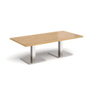 Brescia Rectangular Coffee Table With Flat Square Base - Oak - NWOF