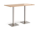 Brescia Rectangular Poseur Table With Flat Square Base - Beech - NWOF