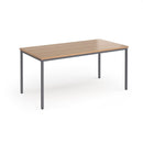 Flexi 25 Rectangular Table With Graphite Frame - Beech - NWOF